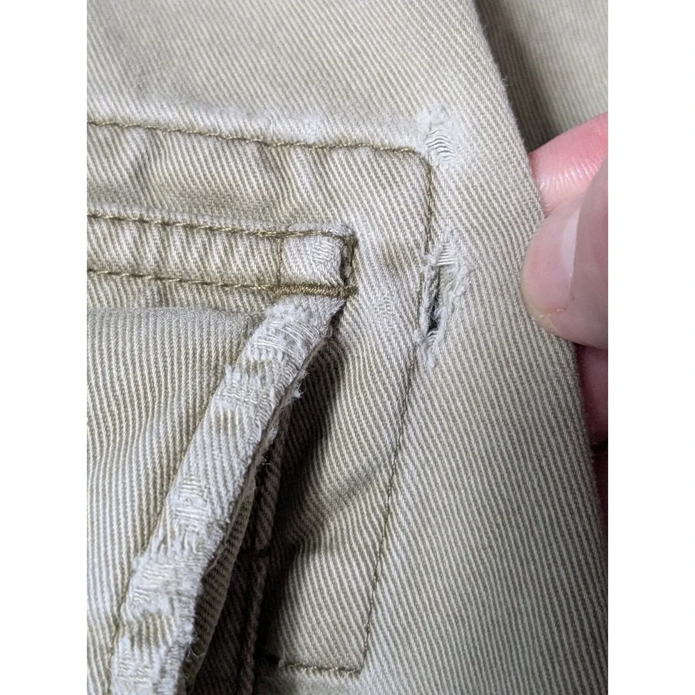 VTG POLO RALPH LAUREN Men 36 Khaki Cotton Wellworn‎ Cargo Shorts